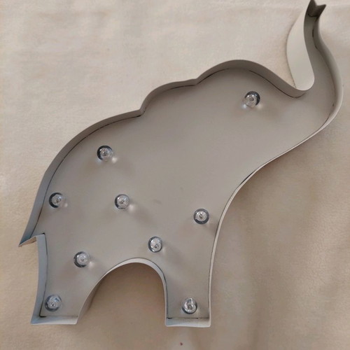 Decorative elephant Zara Home with battery lights for children's room.