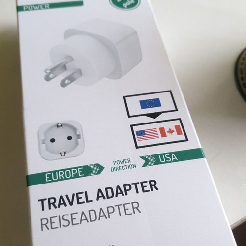 Hama Travel Adapter Type F to Type B like new, white