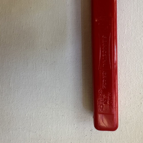 Grecostyl vintage salad serving set (80s), deadstock, red
