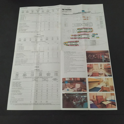 Chandris Lines F/B Patris 1978 brochure