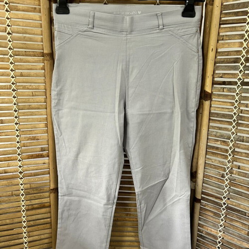 Canda light grey cropped trousers size L