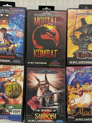 Sega Megadrive παιχνίδια μεταχειρισμένα, πακέτο 6 με original manual