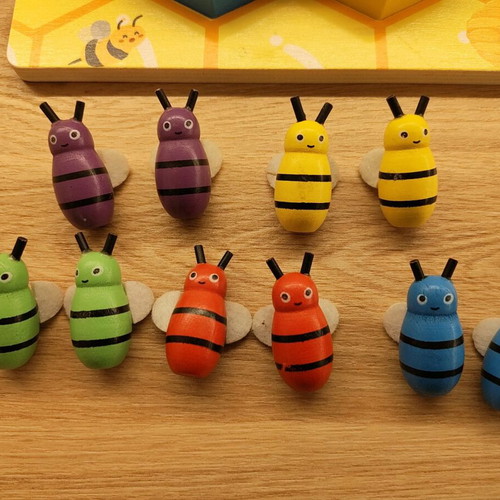 Wooden educational game Hive with Bees used