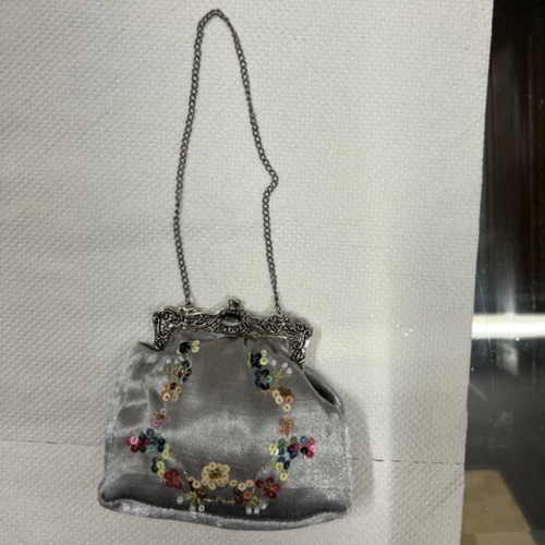 Vintage handbag like new, gray multicolor, handheld