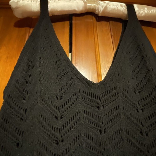 Knitted dress black like new with lining