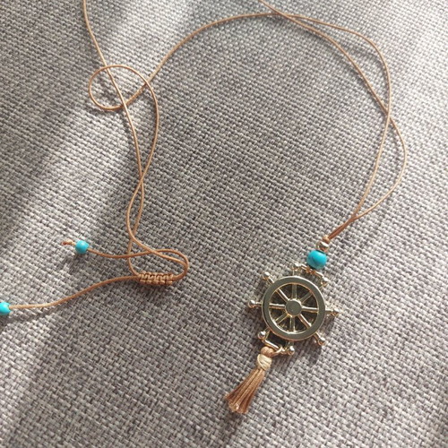 Necklace Handmade Nautical Ship Wheel new
