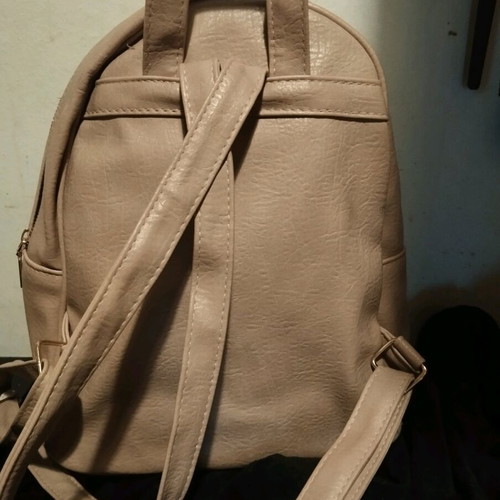 Cotle women's beige backpack new with front faux leather pocket