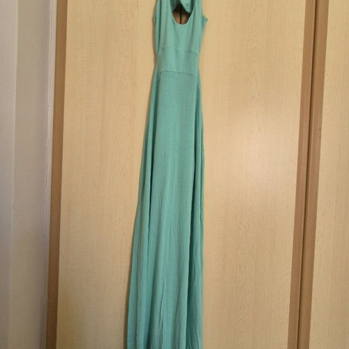 Paranoia long backless dress almost unused, turquoise, size M