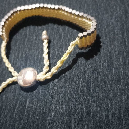 Alternative bracelet used beige - silver