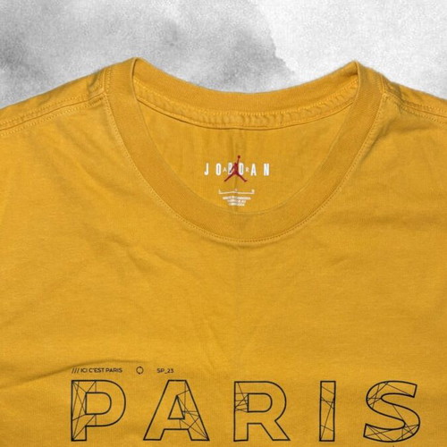 Jordan T-shirt Paris Edition mustard yellow, new, size L