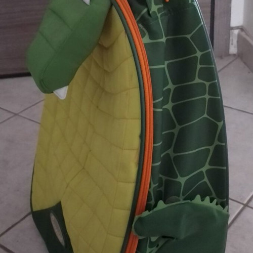 Happy Sammies Samsonite children's suitcase used, green and orange