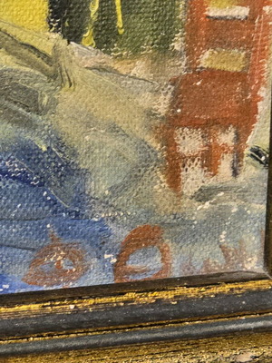 Signed oil painting on canvas like new