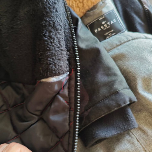 Hashtag jackets used, pack of 2 for ages 4-6, one needs repair