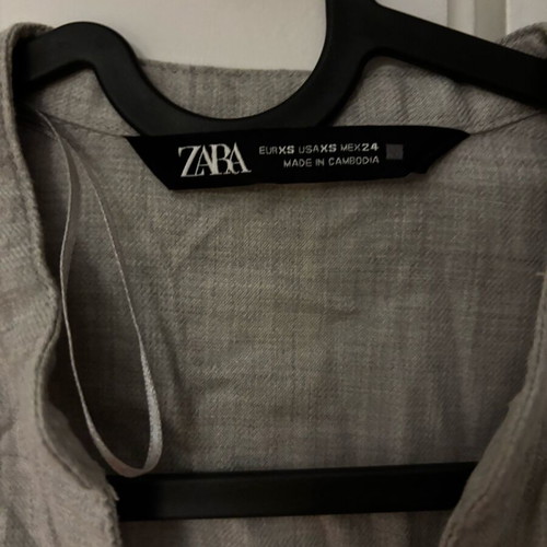 Zara shirt gray, size 34/xs, like new