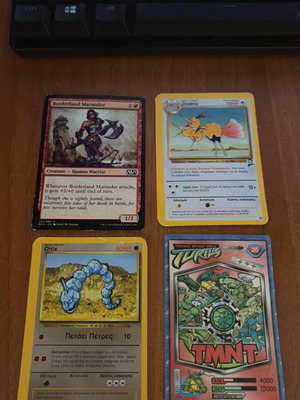 Collectible card set 2000s with Pokemon, TMNT, Magic the Gathering