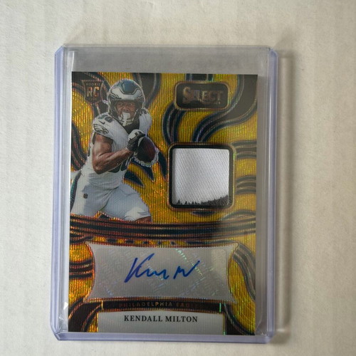 Panini Select 2024 Signature Memorabilia Kendall Milton Gold Wave RPA new