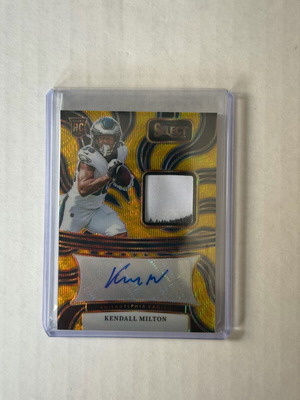 Panini Select 2024 Signature Memorabilia Kendall Milton Gold Wave RPA new