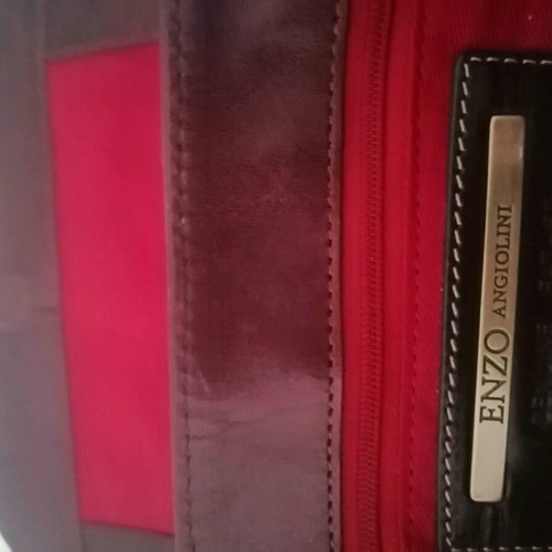 Enzo Angiolini shoulder bag used, brown-burgundy
