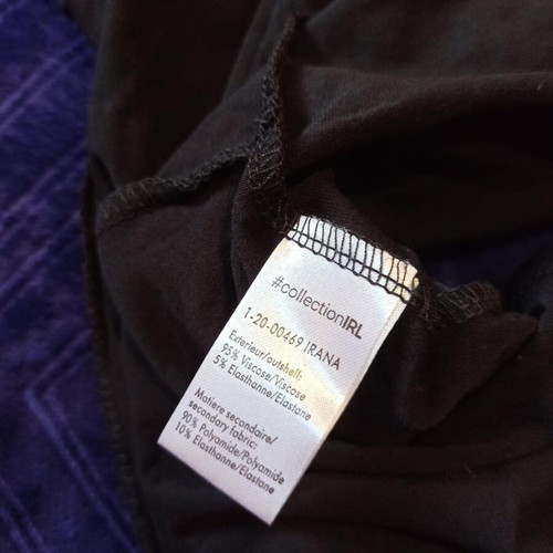 Black backless top size L, viscose