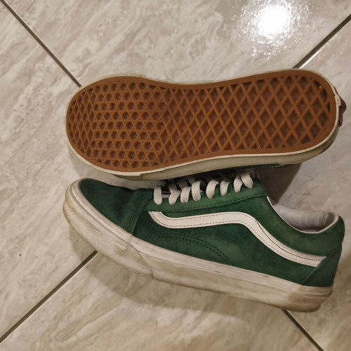 Vans sneakers used, size 40.5, white and green