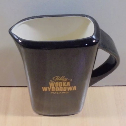 Wyborowa vodka old promotional ceramic jug used