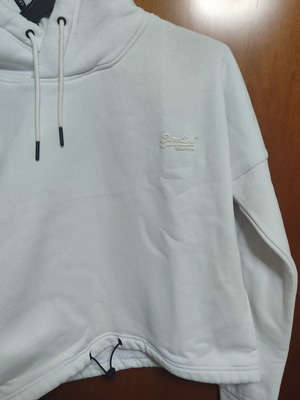 Superdry white hoodie like new, size S