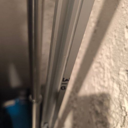 Curtain Rod Stainless Steel like new 3.10 m with rings and rail