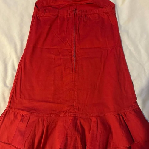 Girls' Dress Like New, Size 10 Years, Red with Ruffles
