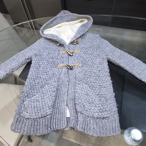 Zara knitted cardigan girls 7-8 years grey used