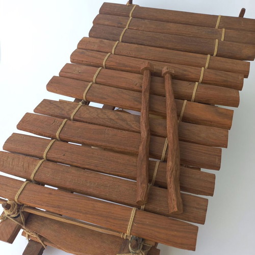 Balafon African handmade xylophone used, 90's, 12 keys