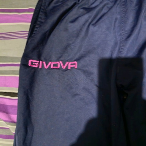 Givova tracksuit medium used, blue with leg zippers