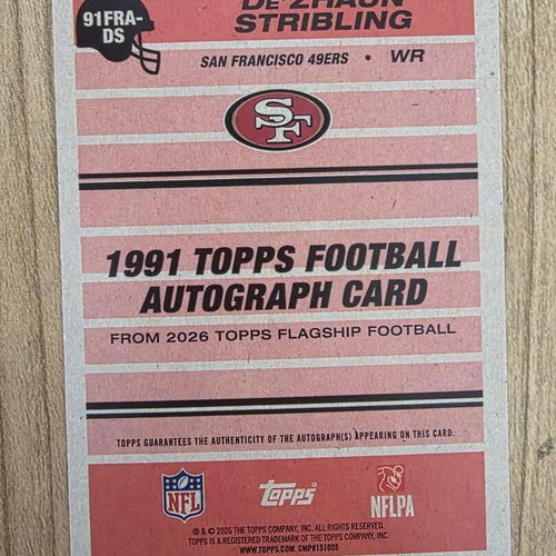 De'Zhaun Stribling RC 2026 Topps Flagship San Francisco 35th autograph