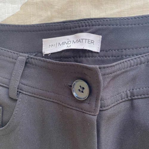 Black Mind Matter semi leather straight fit trousers size M like new