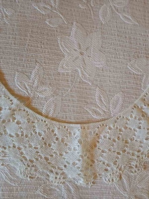 Lot of two hand-crocheted collars or blouse additions
