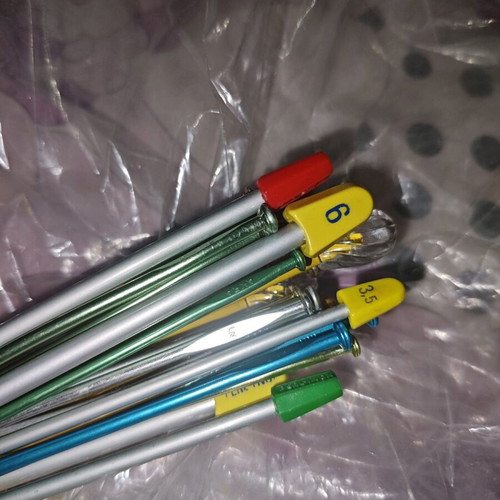Knitting needles used various sizes up to 6
