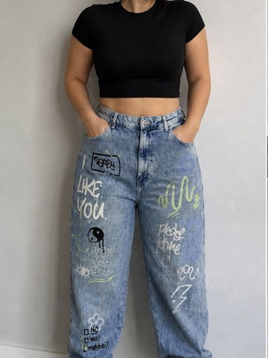 Bershka Denim Jogger Jeans like new, size XL
