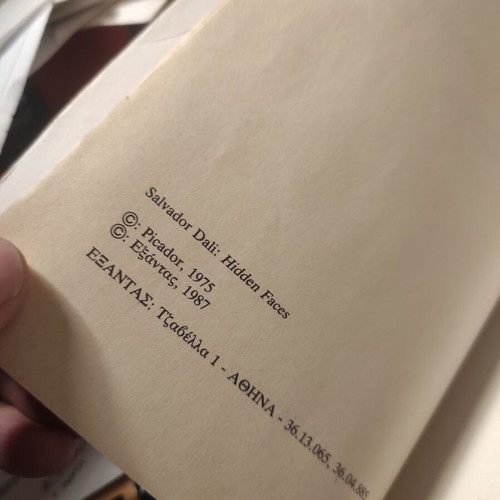 Hidden Faces novel used by Salvador Dalí