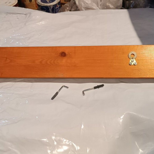 Handmade wooden coat rack 60cm with 9 hooks for home and halls