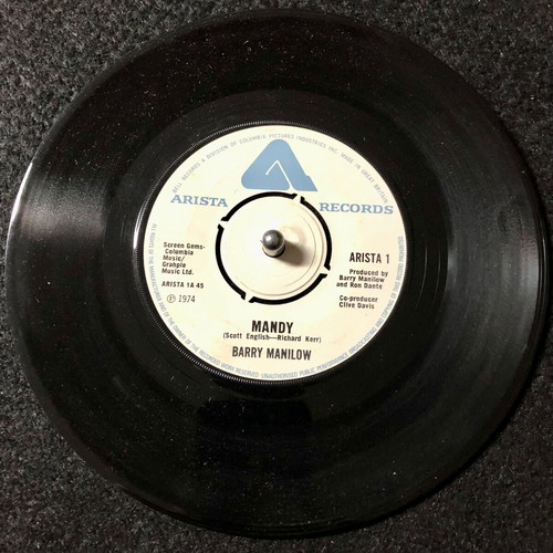 Barry Manilow Mandy vinyl 7" used, 45 RPM single