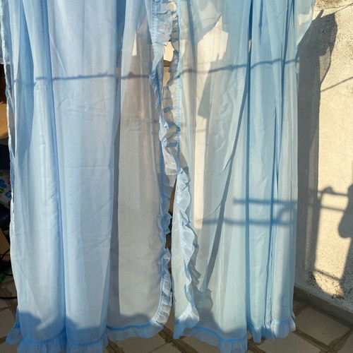Curtain pair with volan used, height 1.97m width 2.92m each