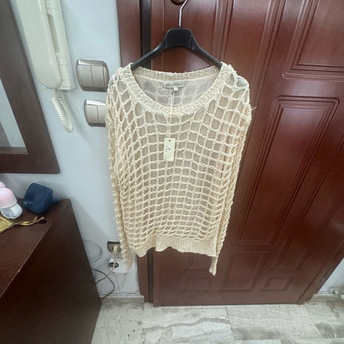 Knitted sweater new, beige, Pin up