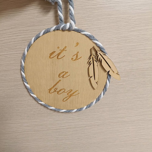 Wooden handmade hanging decoration for baby room like new