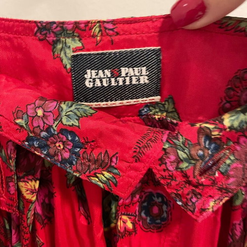 Jean Paul Gaultier midi limited edition skirt used, silk, size M