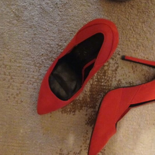 Red Bershka pumps size 38 like new