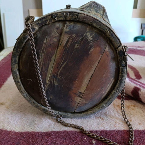 Wooden Bouklos Vintage Water Canteen Very Old Item