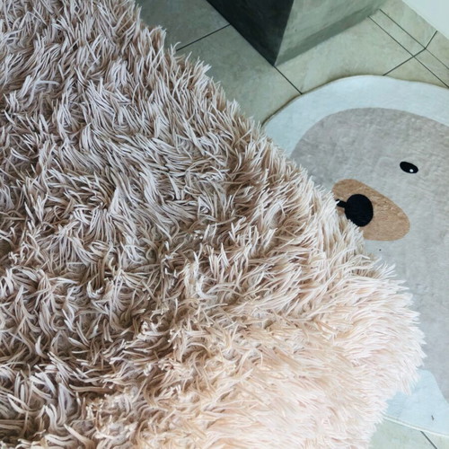 Furry beige blanket throw used 2x3 meters