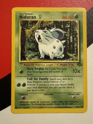 Pokémon Nidoran Jungle Card like new 57/64