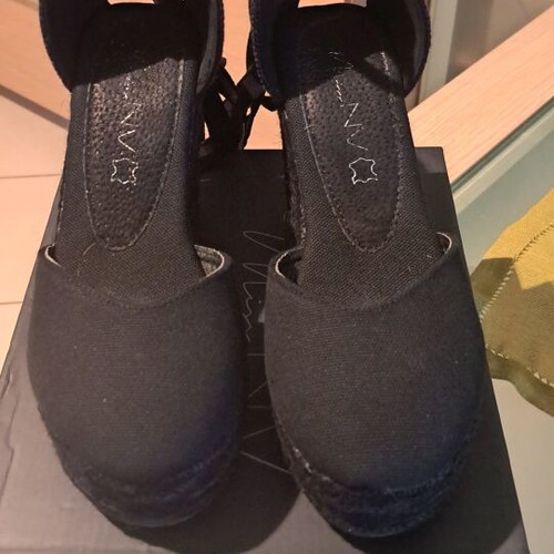 Envie Shoes espadrilles black canvas like new, size 37