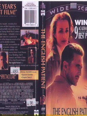 The English Patient DVD used, drama with subtitles
