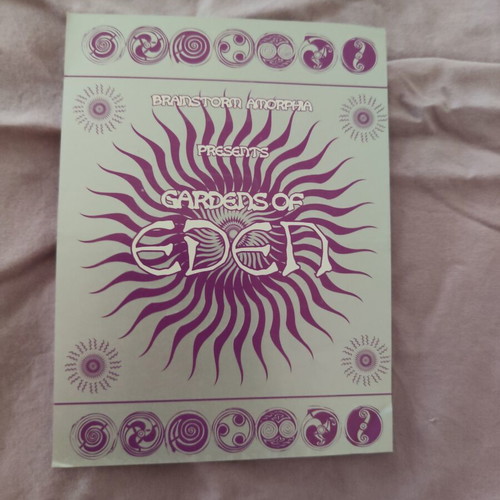 Vintage Rave Flyer 1997 Amorphia Gardens of Eden Psytrance memorabilia like new